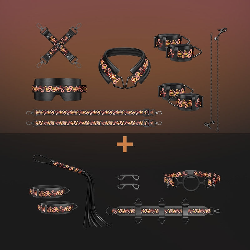 The Flowering Serpent Leather Bondage Restraint Set