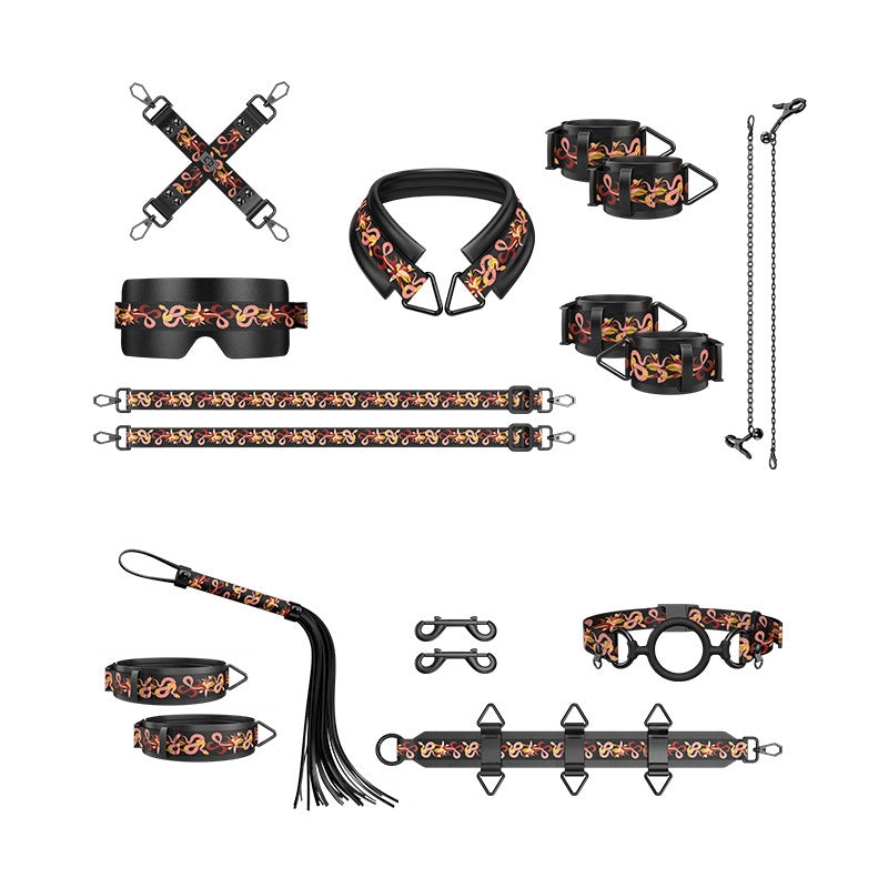 The Flowering Serpent Leather Bondage Restraint Set