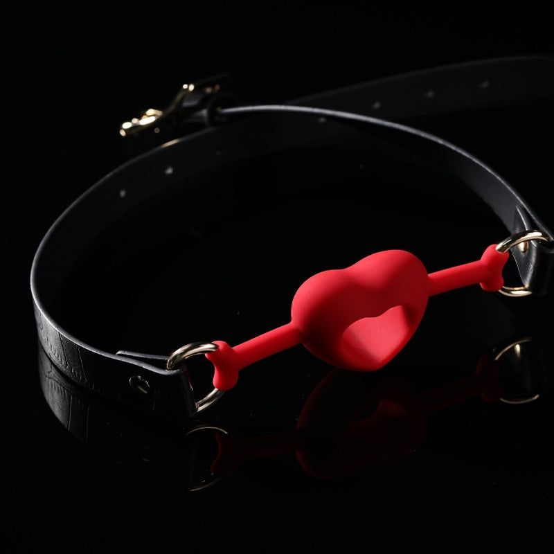 Valentine's Day BDSM Submissive Silicone Heart Gag