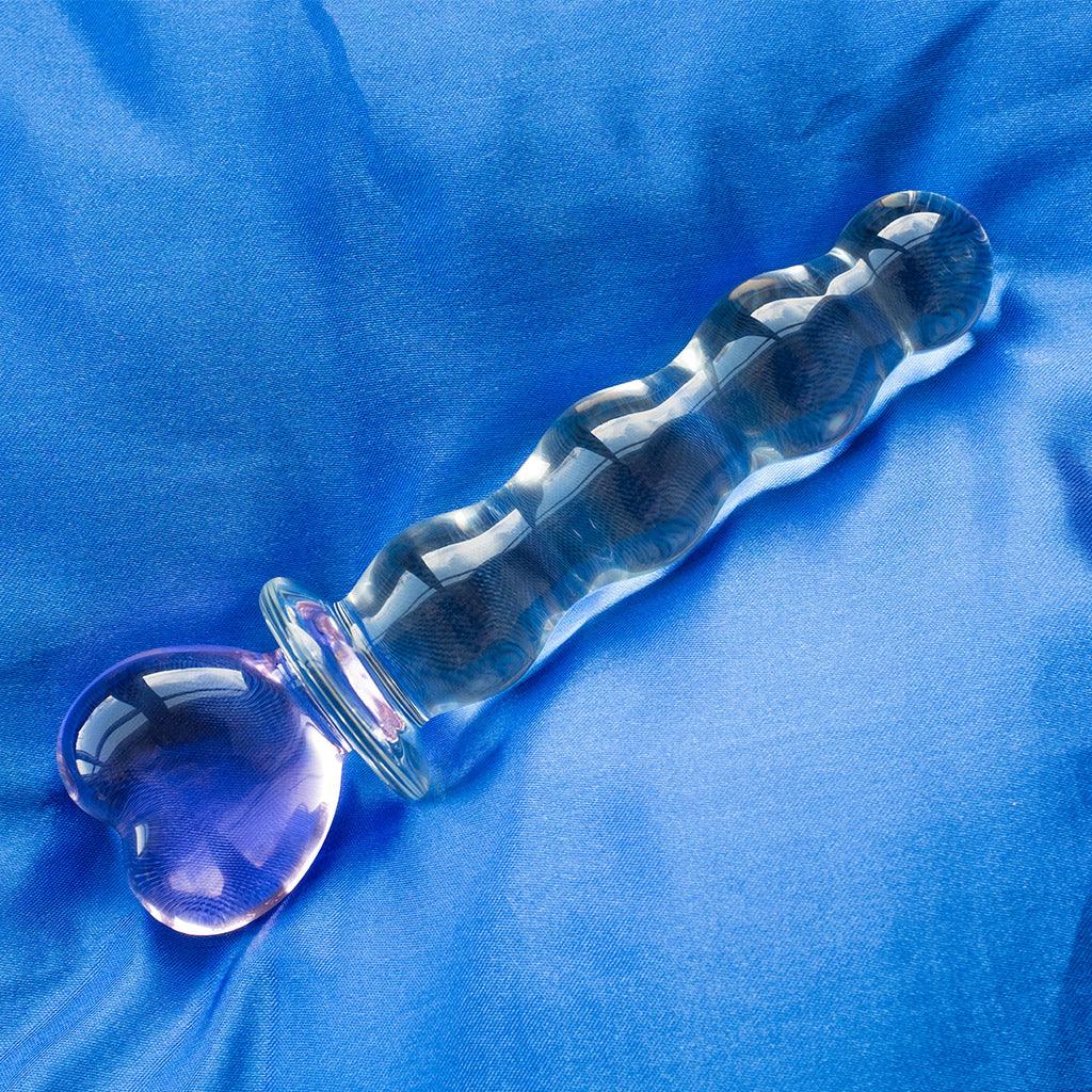 Pink Heart Glass Dildo