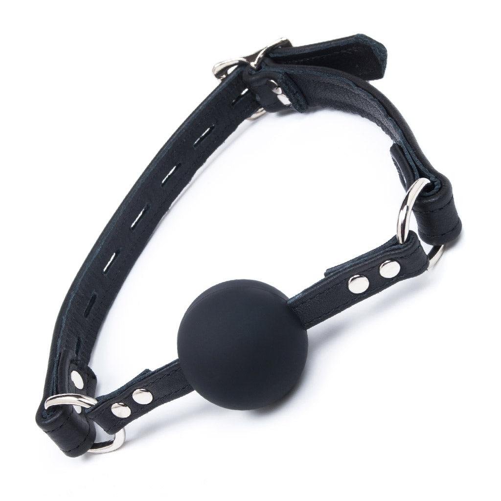 Premium Garment Leather Silicone Ball Gag