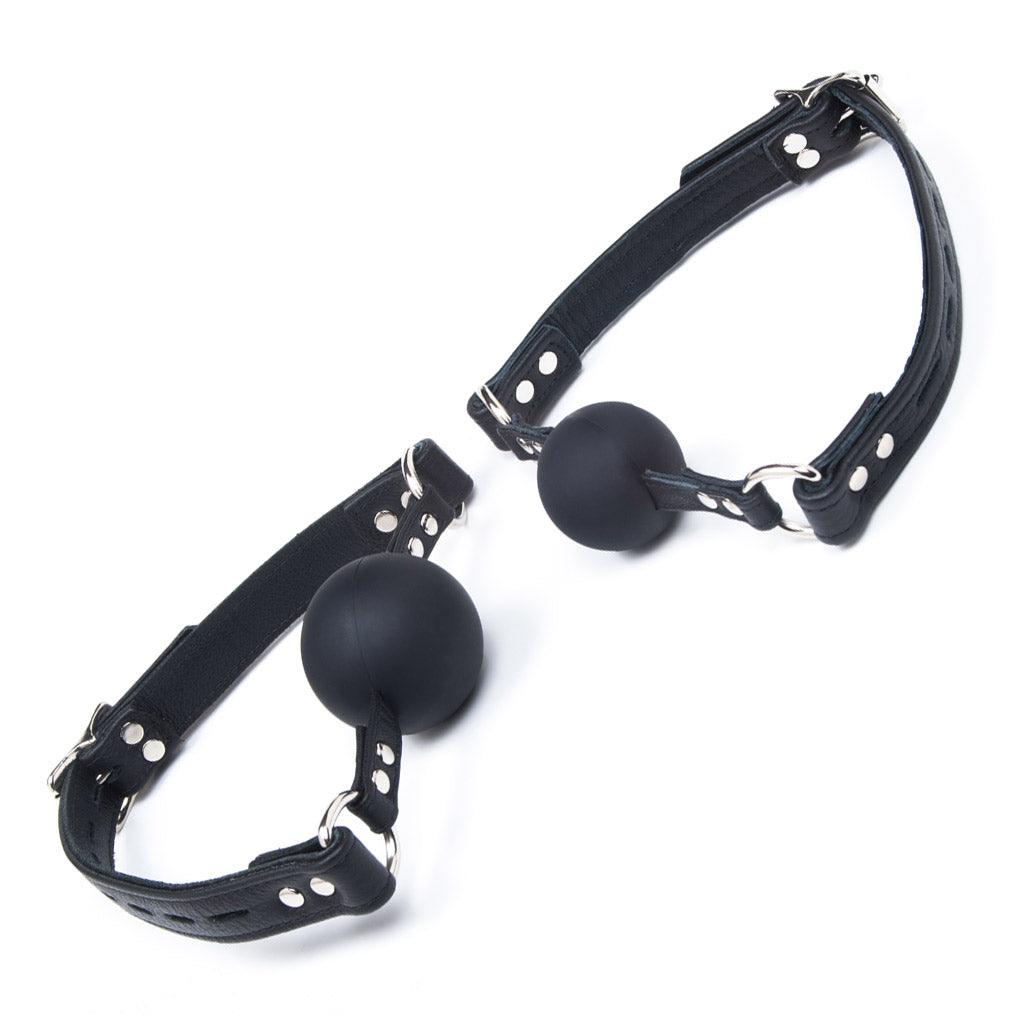 Premium Garment Leather Silicone Ball Gag